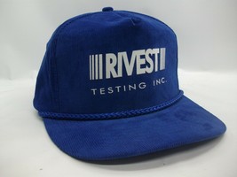Rivest Testing Hat Vintage Blue Corduroy Snapback Baseball Cap - £15.72 GBP