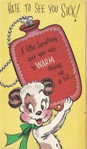 Unused Vtg Greeting Card 60s DA Line Hate To See You Sick Get Well Card ... - £9.87 GBP