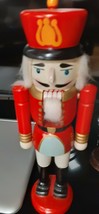 Vintage Handcrafted  Christmas  Nutcracker  Red King 13.5&quot; - £15.81 GBP