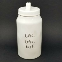 Rae Dunn Artisan Collection by Magenta Ceramic Live Love Bark Dog Pet Canister - £22.29 GBP