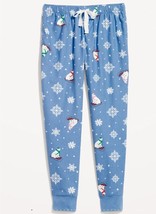 Old Navy Womens Flannel Jogger Pajama Pants 3X Polar Bears That Sleigh C... - $23.44