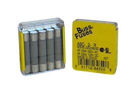 10 Cooper Bussmann ABC-2-R / ABC2R FAST-ACTING Mini Buss Fuses 2A Nsmp - £32.79 GBP