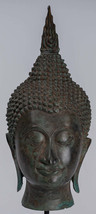 Buddha Kopf - Antik Thai Stil Sukhothai Halterung Bronze 39cm/40.6cm - $409.22