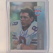 1994 Playoff Troy Aikman Dallas Cowboys Signed Autographed COA Trading Card - £43.07 GBP