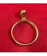 COIN BEZEL $10 LIBERTY 1/20TH 14K YELLOW GOLD FILLED COIN EDGE  16.55mm ... - $460.46 MXN