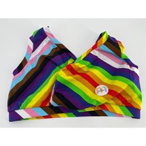 Molke Original Bra Sz XL Super Pride Rainbow Print Wire Free Cross Front - $24.50