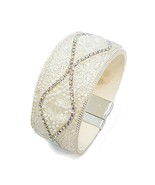 Cream Wide Band Snap Bracelet - $13.70 CAD