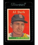 Vintage 1958 Topps Baseball Card #125 Al Dark St Louis Cardinals YL - €8,45 EUR