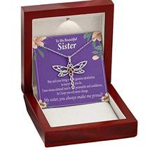 Express Your Love Gifts to My Sister You Always Make Me Proud Dragonfly Necklace - £35.52 GBP