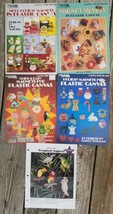 Lot 5 PLASTIC CANVAS Pattern Leaflets Magnets Holiday Animals Birds Leis... - $12.34