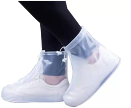 Waterproof Rain Boot Shoes Cover Non-Slip PVC Rubber Sole XXL, Clear-Ove... - $8.00