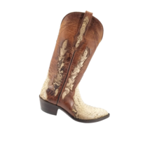 Black Jack Leather Cowboy Boots Womens Python Handmade USA Western 7B - £293.37 GBP