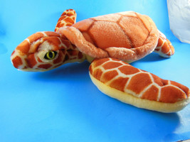 Sea Turtle Plush Fiesta Toys 15 inch w ith yellow eyes Orange with yellow belly - £11.62 GBP