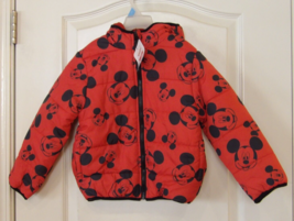 Disney Junior Mickey Mouse Reversible Long Sleeve Jacket RED Boys Sz 5T NWT - $399.63 MXN