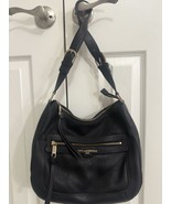 Karl Lagerfeld Black Pebbled Leather Shoulder Bag - $74.87 CAD