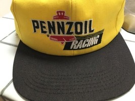 PENNZOIL RACING STRAP BACK Hat YELLOW BLACK RED Nascar men’s USA MADE K ... - £23.84 GBP