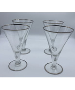 Set Of 4 Mercury Rimmed Cocktail Glass Stems - $40.89 CAD
