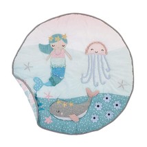 Nojo Sugar Reef Mermaid 4 Piece Nursery Crib Bedding Set Nursery Organizer, Aqua - £157.26 GBP