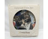 Lot Of (3) Vintage Cat Coaster Stone Coasters - $17.81