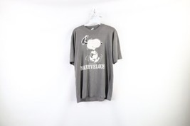 Vintage 80s Peanuts Mens Medium Snoopy Mahhvelous Billy Crystal T-Shirt Gray USA - £63.26 GBP