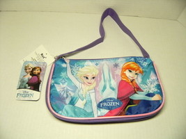 Disney Frozen Handbag Anna Elsa Zipper Hand Travel Make Up Purse Accessories Bag - £15.34 GBP