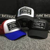 Chrome Hearts Style Trucker Cap Hat Curved Brim FCUK Patch 1:1 Dupe Rep - £30.53 GBP
