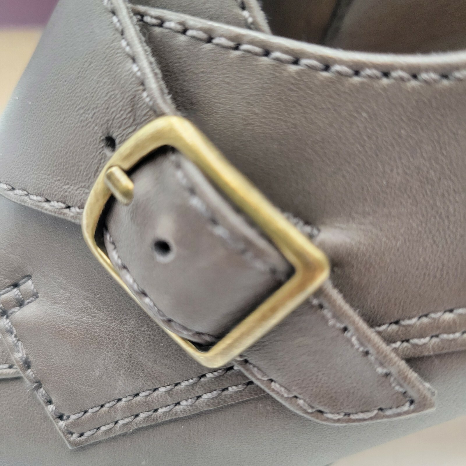 Clarks Collection Size 7.5 W Heeled Booties Slip On Leather Uppers Gray Item image 7