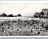Cliff House Sigillo Rocks E Spiaggia San Francisco Ca Unp B&amp;w Pnc DB Car... - $5.07