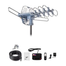 Outdoor Tv Antenna,Digital Amplified Hdtv Antenna &amp; 60 Ft Rg6 Coax Cable,150 Mil - £54.34 GBP