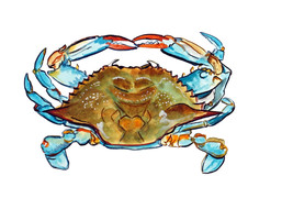 Blue Crab Vinyl Decal Sticker for Car/Truck Laptop or Phone - $6.95+