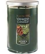 Balsam And Cedar Scented Yankee Candle, Traditional 22Oz Large Tumbler 2... - £26.63 GBP