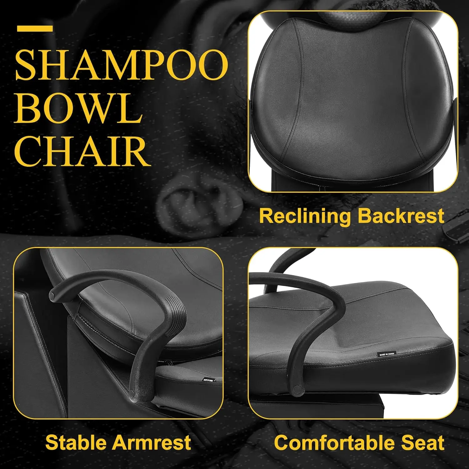 Plastic Shampoo Bowl Chair,Barber Backwash Chair, Hair washing station f... - £220.29 GBP