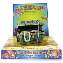 Penn Plax Action-Air Mini Treasure Chest Aerating Aquarium Ornament - £7.79 GBP