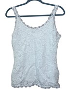 Soma All Over Stretch Lace Tank Top Cami White Daywear Sz S Angelcore Ro... - $27.60