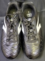 New Athletic Works Boys Size 4 Soccer Cleats Black White Athletic Shoes - $14.50