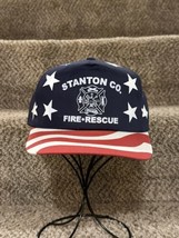 Vintage Stanton Fire and Rescue Stars and Stripes Hat - £11.67 GBP