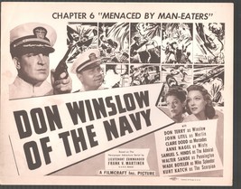 Don Winslow Of The Navy 11&quot;x14&quot; Lobby Card Don Terry John Litel - £27.20 GBP