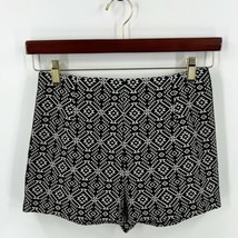Ecote Embroidered Shorts Size 6 Black Beige High Waist Aztec Southwester... - $19.80