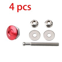4pcs Universal 32mm/1.25&quot; Push Button Billet Hood Pins Lock Clip Kit Engine Bonn - £101.72 GBP