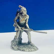 Jim Ponter Pewter Franklin mint western native figurine sculpture Black Hawk vtg - £97.78 GBP