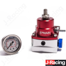 Adjustable 0-150 PSI Fuel Pressure Regulator FPR Injected Bypass With Gauge - £28.07 GBP