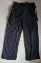Old Navy Black Sweat Pants Size Medium Heavy Material Warm Pockets Elast... - $12.99