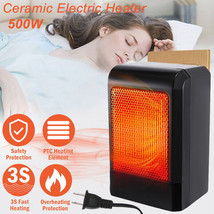 Portable Space Heater 500W Ceramic 3 Seconds Heating For Office Room Bat... - $53.99