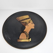 Vintage Queen Nefertiti Pharoah Metal Wall Hanging Plaque - $24.99