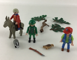 Playmobil Mini Figures Set Zookeeper Trees Horse Badger Vintage Geobra 1990s Toy - $24.70
