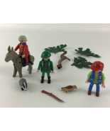 Playmobil Mini Figures Set Zookeeper Trees Horse Badger Vintage Geobra 1... - £19.34 GBP
