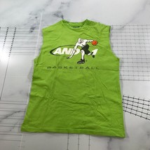 Vintage And1 Tank Top Youth Large 14-16 Green Basketball Large Logo Shirt - £14.50 GBP