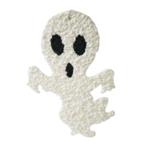 Vintage Melted Plastic Popcorn Halloween Flying White Ghost Hand Made Decor - £37.21 GBP