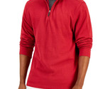 Club Room Men&#39;s Quarter-Zip French Rib Pullover Ablaze Red-Small - £17.61 GBP