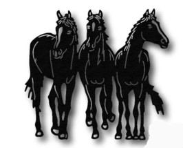 3 Horses Standing together Metal Cutting Die Card Making Scrapbooking An... - £9.18 GBP